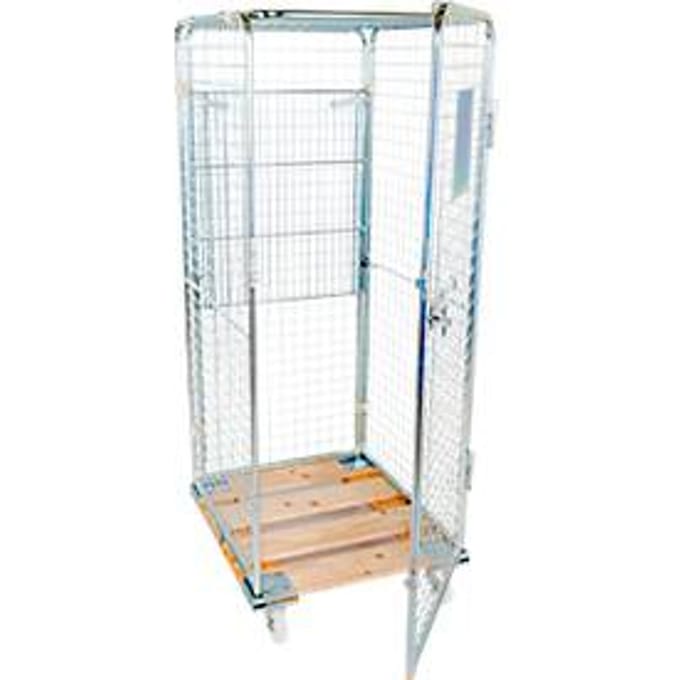 Rolcontainer, met houten rolplaat, 724 x 815 x 1800 mm