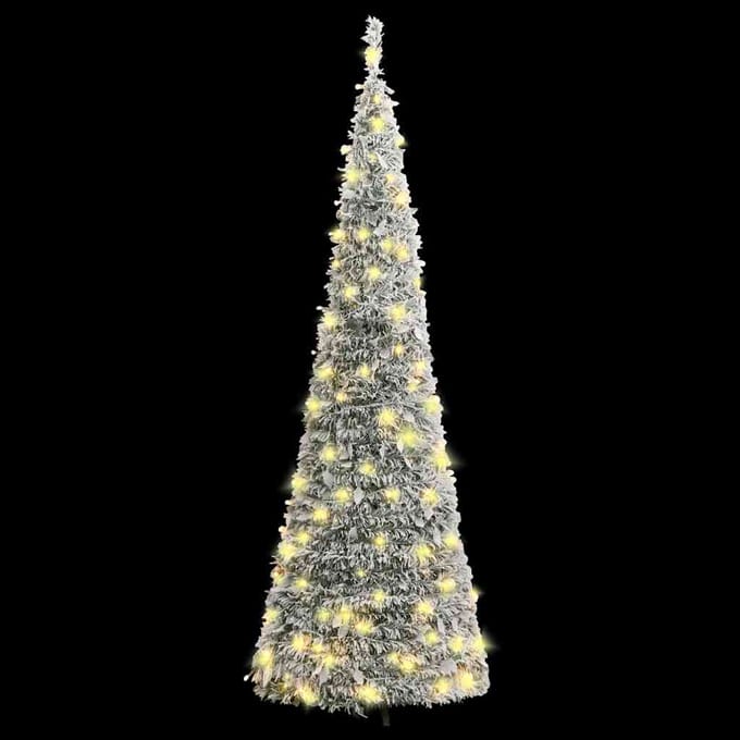 vidaXL - Kunstkerstboom - pop-up - met - sneeuw - 150 - LED's - 180 - cm