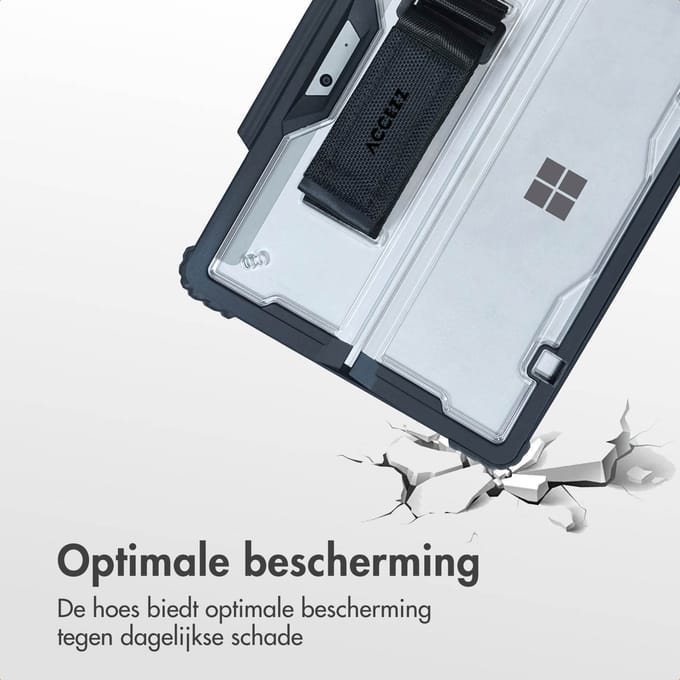 Accezz Tablet Hoes - Geschikt voor Microsoft Surface Go/Microsoft Surface Go 2/Microsoft Surface Go 3/Microsoft Surface Go 4 - case met stand voor Microsoft Surface - Zwart