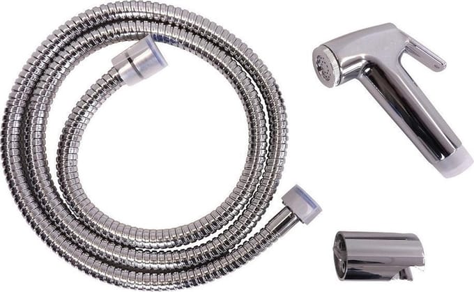 WillieJan Toiletdouche Set A301 - Verchroomd ABS - Compact - Set; Bidet Sprayer, Slang en Ophangbeugeltje