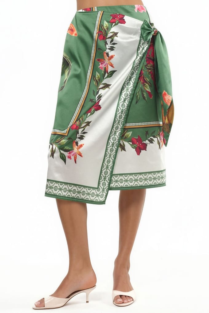 Satin Wrap Rok