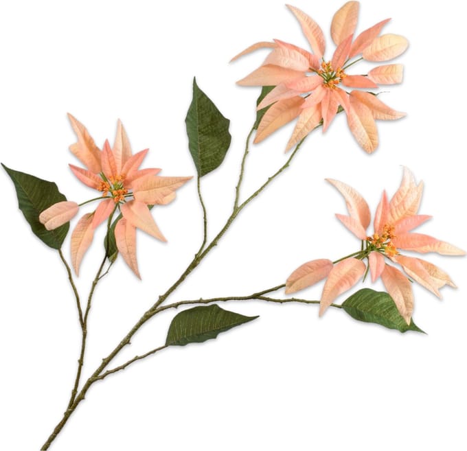 Silk-ka - Kunsttak - poinsettia - roze - H119 cm