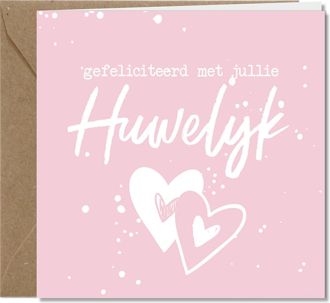 Tallies Cards - Huwelijk - Color & White wenskaarten