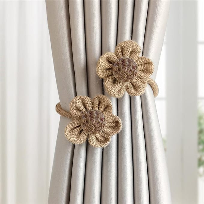 Rideau de Fleurs Corde Magnétique Attache Dos Boucles Clips Accessoire Tiges Accessoires Crochet Support Décorations Maison 1pcs blanc