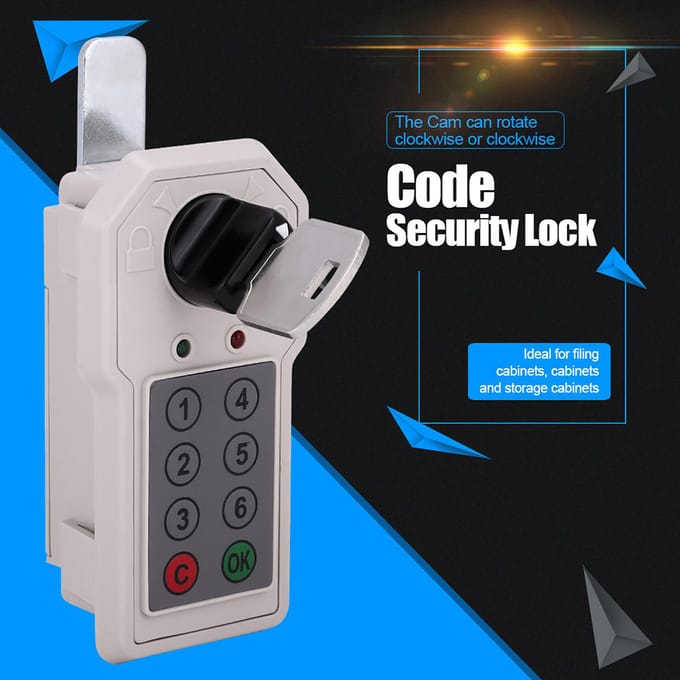 Serrure à code à combinaison à 6 chiffres pour armoire à cames avec mot de passe pratique white