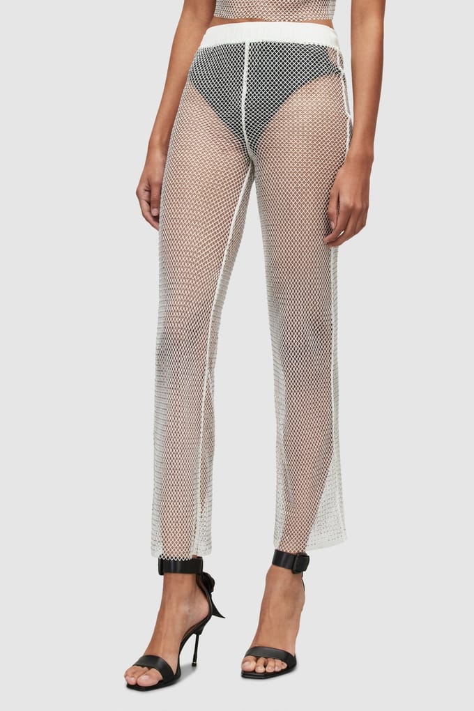 AllSaints Safi Sparkle Trouser Silver Taglia: 12 | Pantaloni Outlet | Donna | Grigio