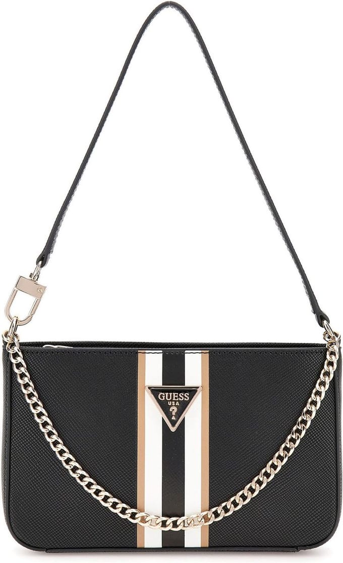 GUESS Schoudertas Noelle Mini Top Zip Shoulder Bag Black Zwart
