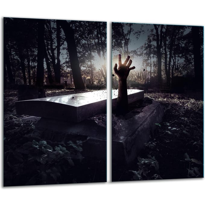 TMK ArtDeko - Snijplank - Glas - 2x30x52 cm - Zwart