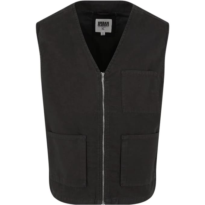 Urban Classics - Organic Cotton Mouwloos jacket - 5XL - Zwart