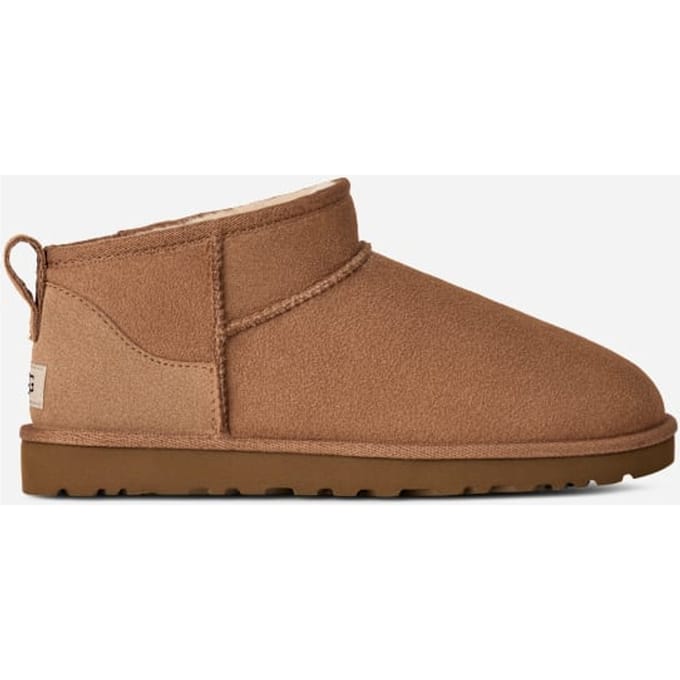 UGG® Classic Ultra Mini for Men in Brown, Size 12, Shearling/Polyester/Wool