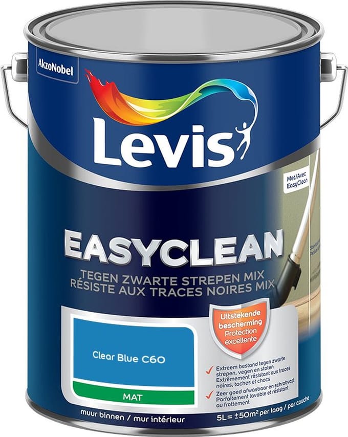 Levis - Easyclean Tegen Zwarte Strepen Mix - Clear Blue C60 - Mengverf - 5 L