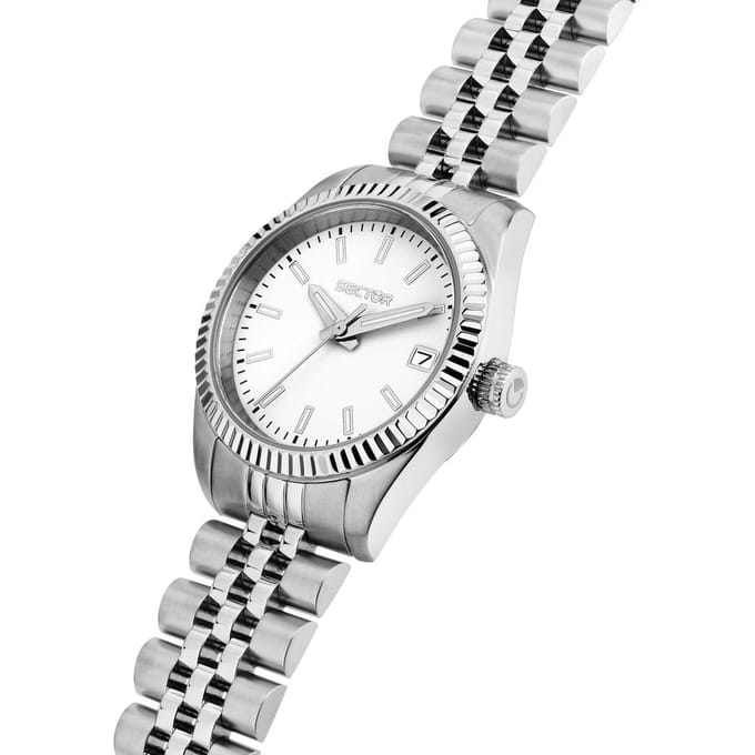 Sector 240 Roestvrij Staal Witte Wijzerplaat Quartz R3253240514 Dameshorloge wit