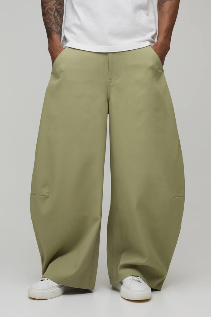 Extreme Balloon Fit Klinknagel Broek | Sage | Size Medium
