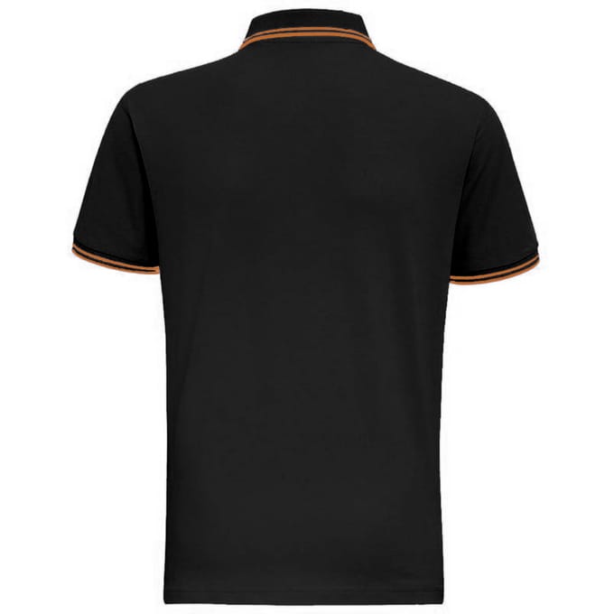 Asquith & Fox Heren Klassiek Fit getipt Poloshirt (ZWART/GEEL)