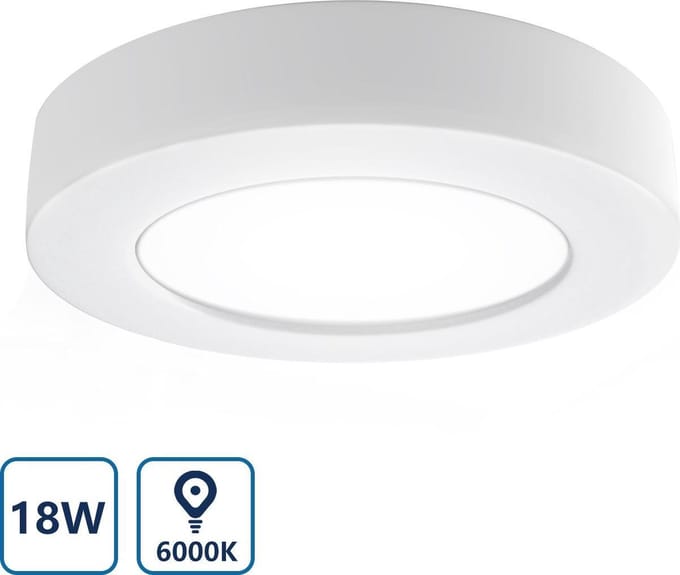 Aigostar LED Plafondlamp - Ceiling lamp - 18W - 6000K - Ø 277 mm