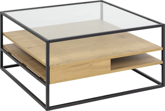 Salontafel Vierkant - Naturel - 80x80x40cm - Giga Living