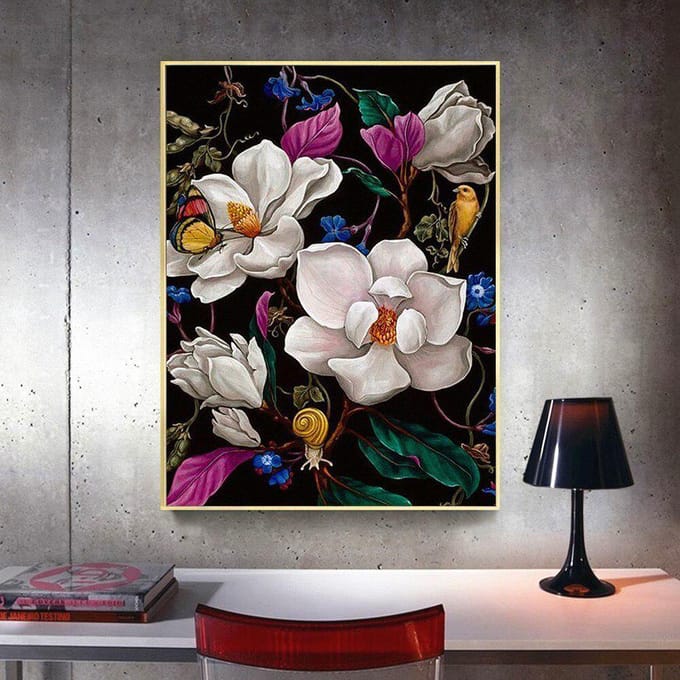 Diamant mosaïque vente fleurs diamant broderie affichage complet fleur diamant peinture 20X30 black