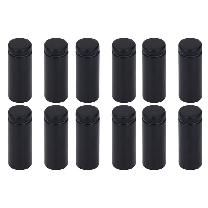12 Stuks Afstandsschroef Roestvrij Staal 19x50mm Wandmontage Reclame Bevestigingsset