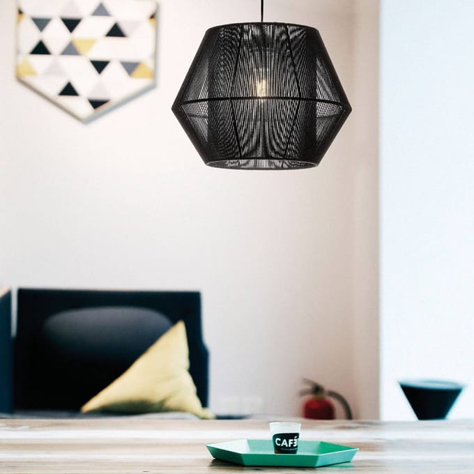 Viokef Hanglamp Zaira in zwart