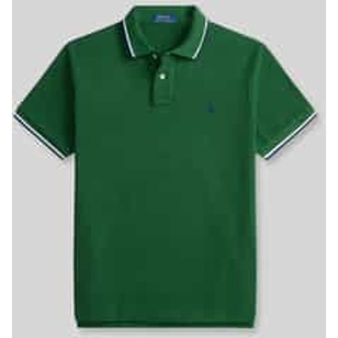 regular fit poloshirt van puur katoen met contraststrepen