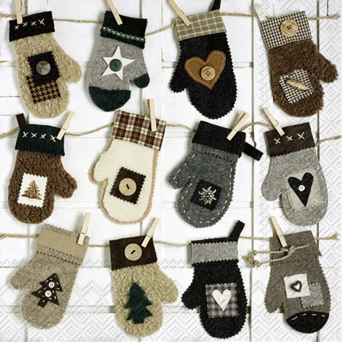 Servetten "Advent joy" 33x33 cm