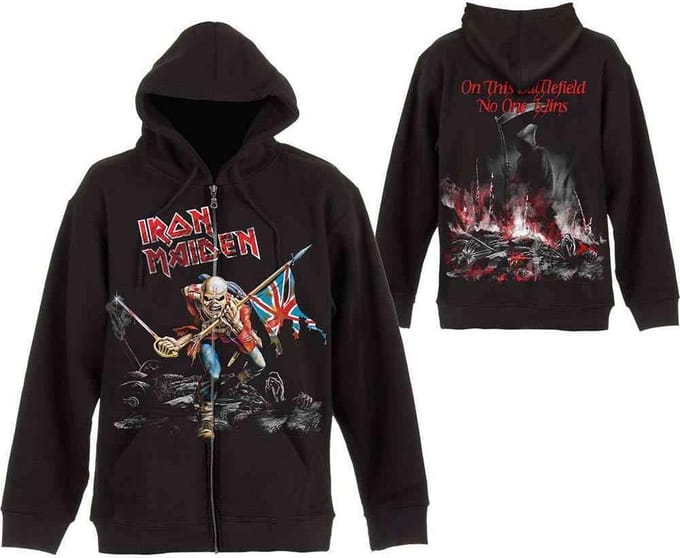 Iron Maiden - Scuffed Trooper Vest met capuchon - S - Zwart