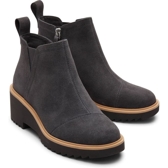 TOMS Maude Leren Dames Forged Iron Laarsjes