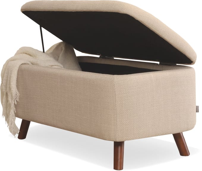 Nolon Julia bankje met opbergruimte beige - 83 x 41 cm