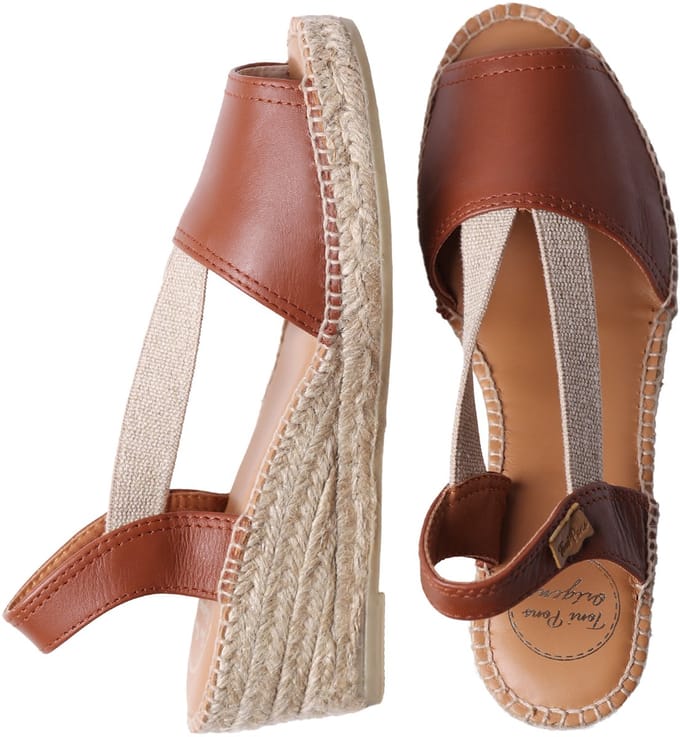 TEIDE-P | Leren espadrille met middelhoge sleehak en 1/2 hak - TURRON, 38