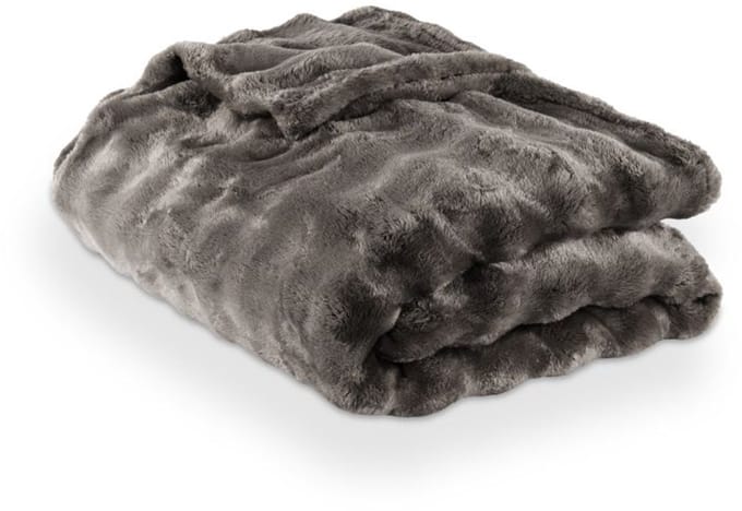 Tiseco - Plaid WAVE - Zacht fleece deken met bubbelstructuur - 150x200 cm, grijs