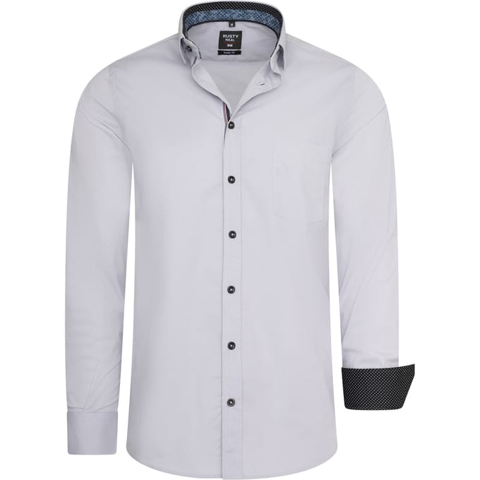 Casual business overhemd met contrasterend design