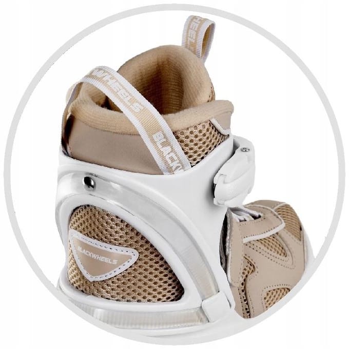 BLACKWHEELS Flex PRO - Skeelers - Inline Skates - Inlineskates Verstelbaar - Maat: 34-37 (M) - Beige / Wit