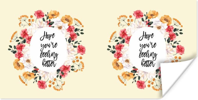 Poster Beterschap - Spreuken - Planten - Hope - 150x75 cm