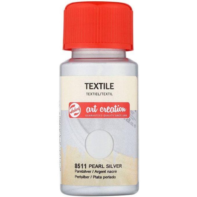 Peinture pour textile - argent nacré - Talens Art Creation - 50ml