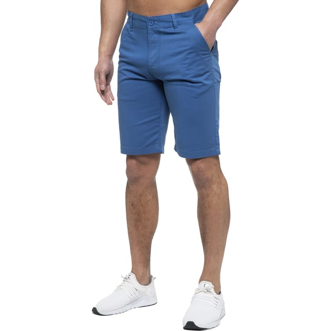 Enzo | Heren Chino Korte Broek In Koningsblauw