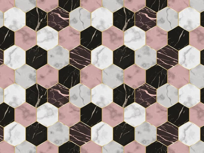 Vinyl | vinyl | vloerkleed | Pink Marble | 170x170 cm