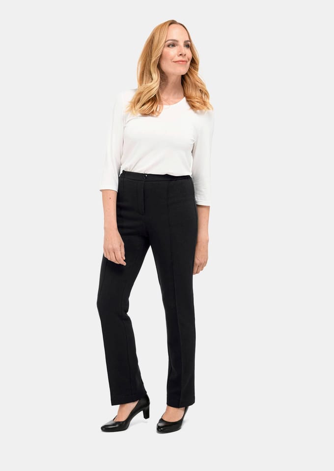Jersey thermobroek CARLA met elastische tailleband - zwart - Gr. 265 van Goldner Fashion