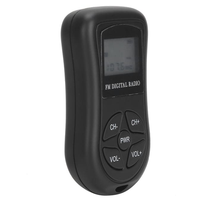 KDKA-600 Professionele Radio Mini Draagbare FM Stereo Ontvanger LCD-Display met Oortelefoon