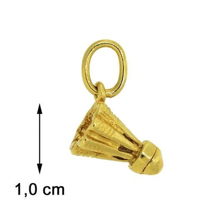 Blinx Jewels Vergulden Hanger Badmintonpluim