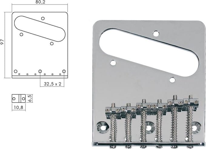 Boston T-64-C Brug-Staartstuk met Chroomafwerking