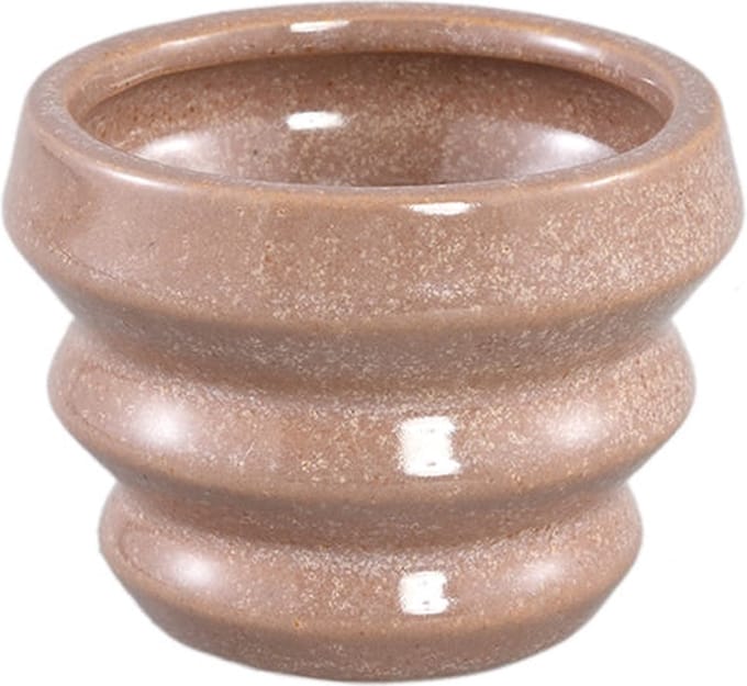 PTMD Tims Bloempot - 8 x 8 x 6 cm - Keramiek - Bruin