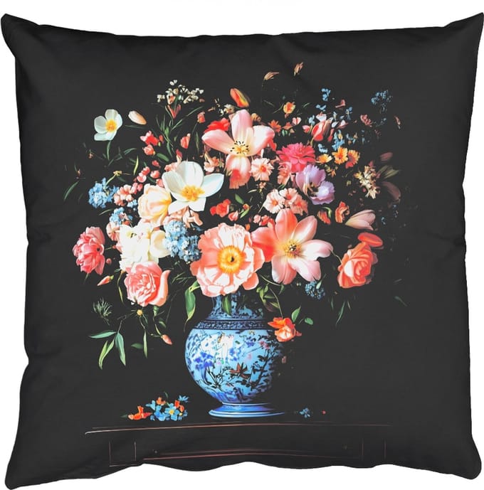 Sierkussens - Kussentjes Woonkamer - 45x45 cm - Roze - Bloemen - Vaas - Kleuren