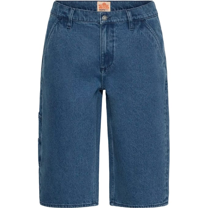 Blend Heren Short Denim Insteekzakken Knielengte Verdekte Rits