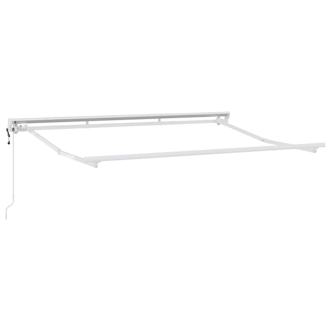 vidaXL - Zonnescherm - Frame - Verstelbaar - Wit - 3 - x - 2 - m - Staal