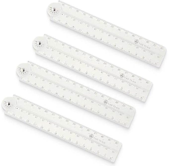 4 stuks 30 cm transparante liniaal - ideaal voor basisschool en kantoor