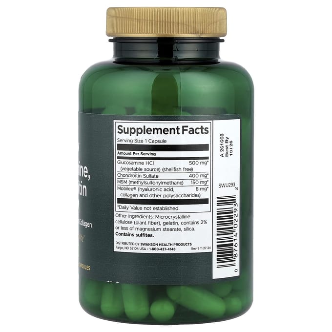 Bevat Glucosamine, Chondroïtine en MSM, Hyaluronzuur en Collageen, 90 capsules