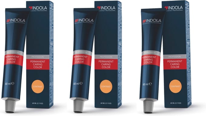 Indola Profession Permanent Caring Color Contrast 60ml – C.67x contrast rood violet extra - 3 tubes