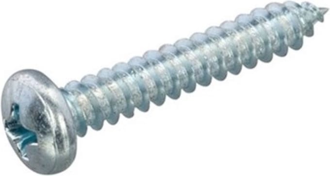Schroeven. Schroef. Deltafix Parkers  cilynder  kop 4.8  x 25 MM.  R.V.S. 10 stuks.