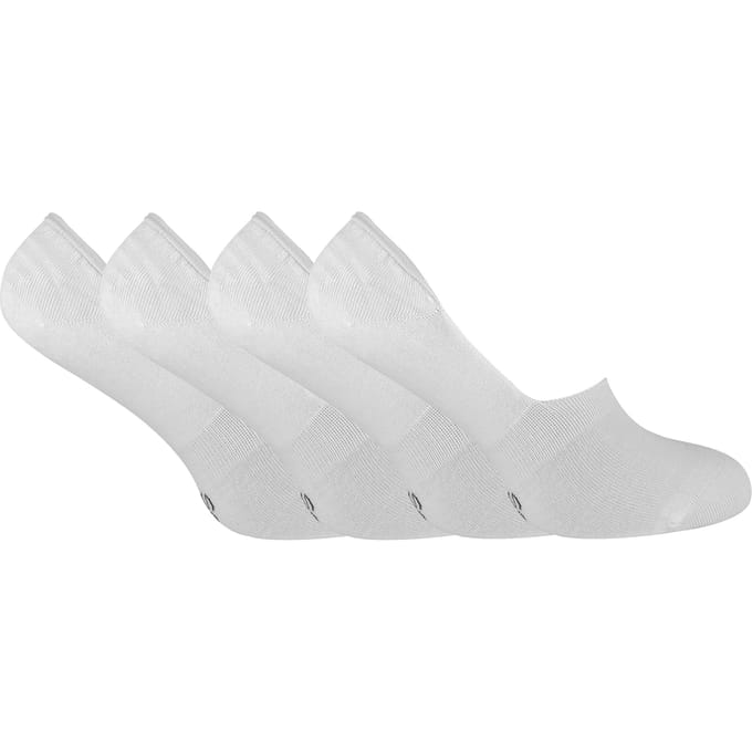 Set van 4 sokken met onzichtbare voering van bamboe voor dames - Wit