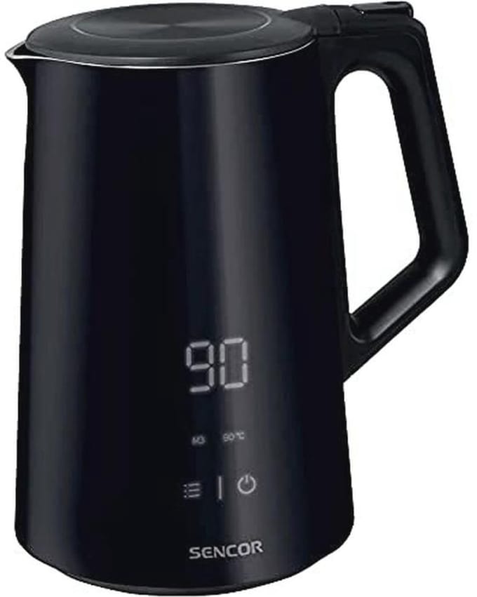 Elektrische waterkoker met variabele temperatuur met intern ledlicht, capaciteit van 1,5 l, 2200 W